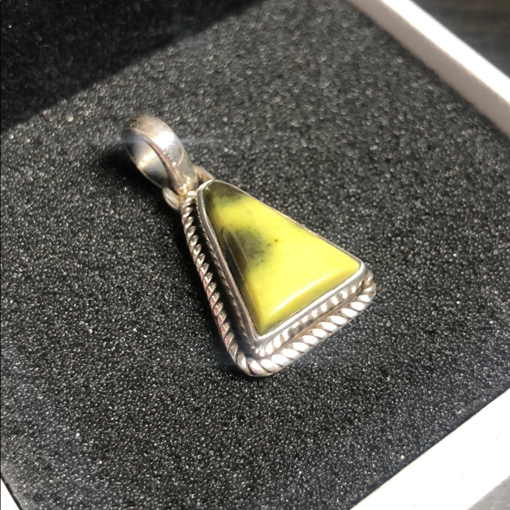 Sterling Silver + Stone Pendant